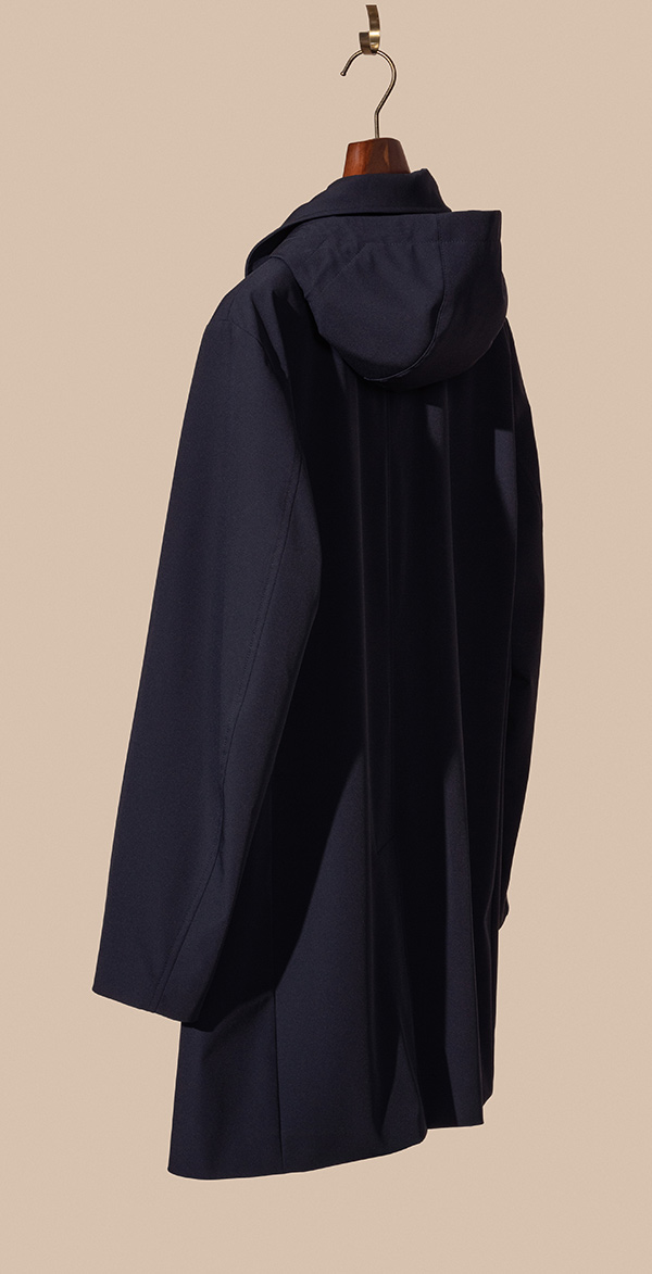 imperméable parka bleue sur mesure