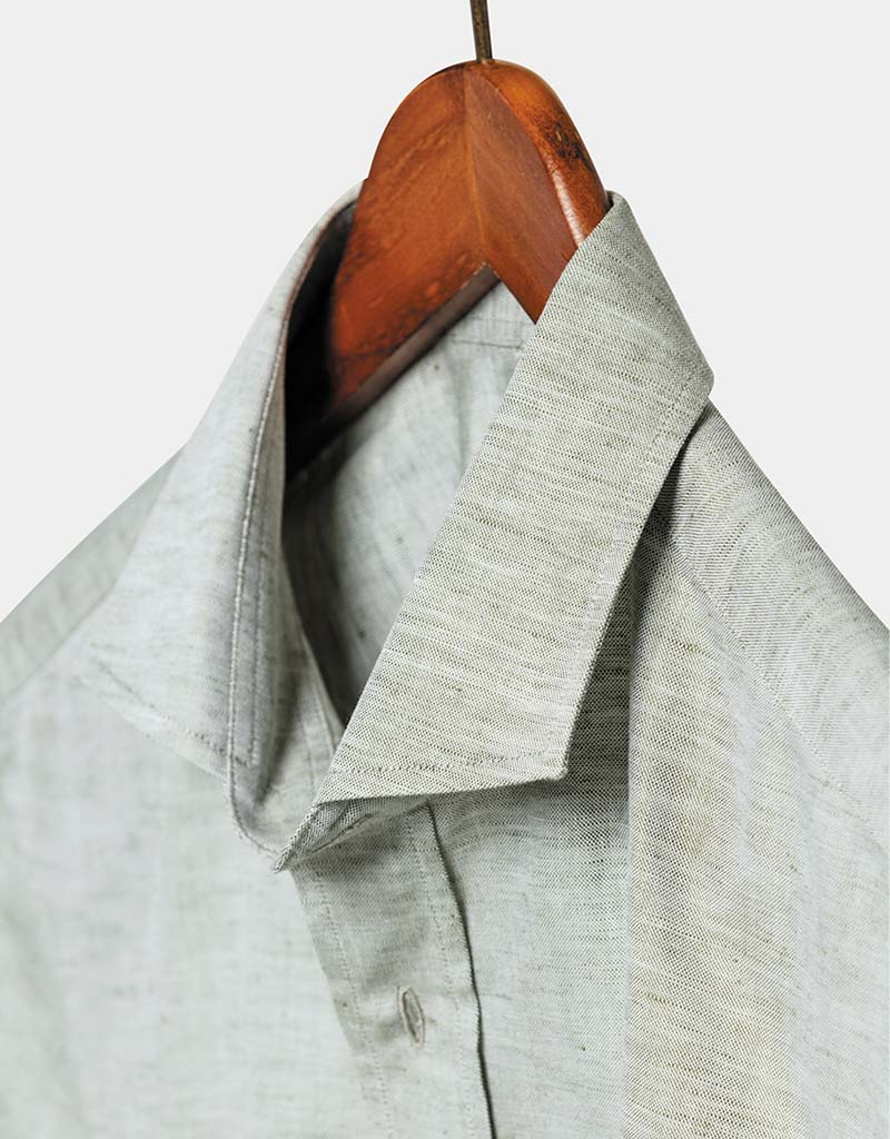 chemise casual homme vert pâle col