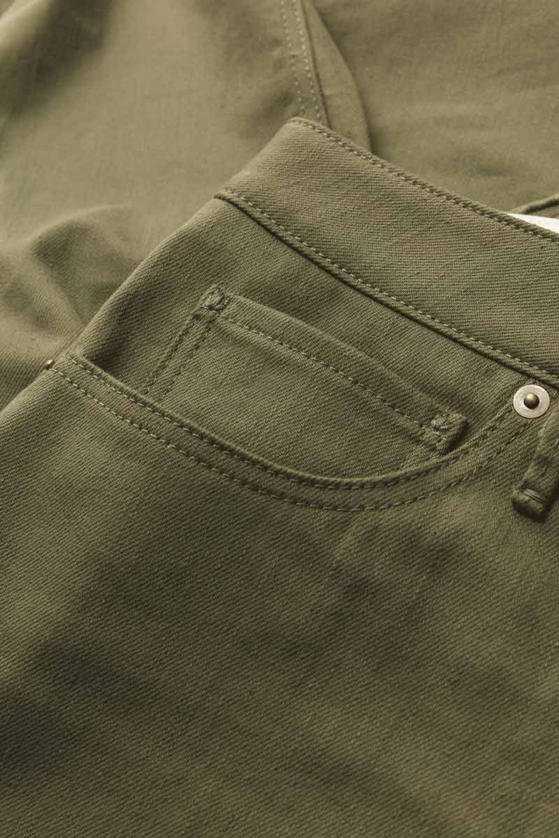 jeans sur mesure vert