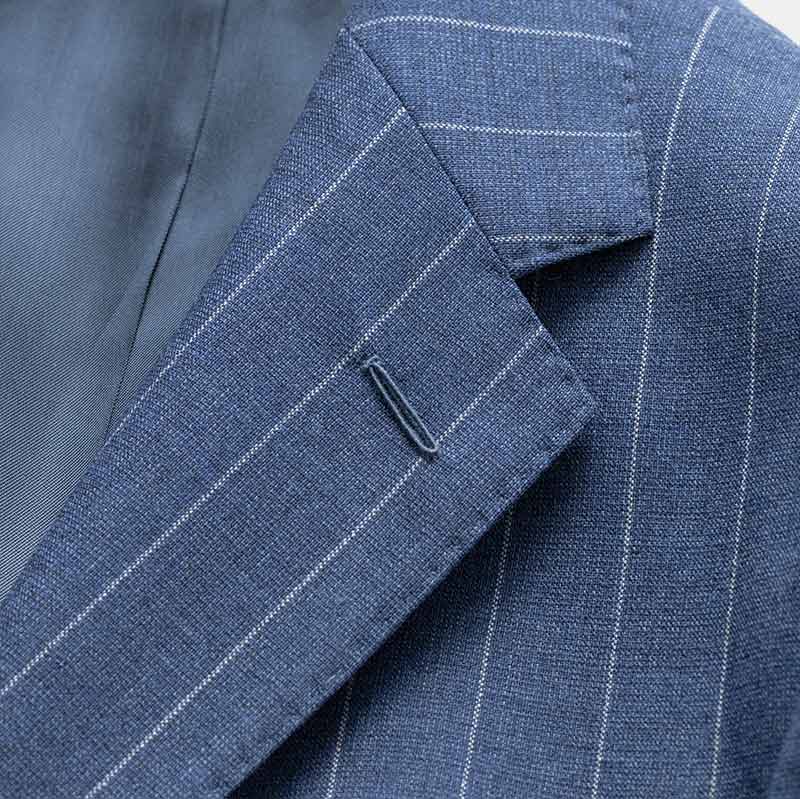 revers veste costume rayures