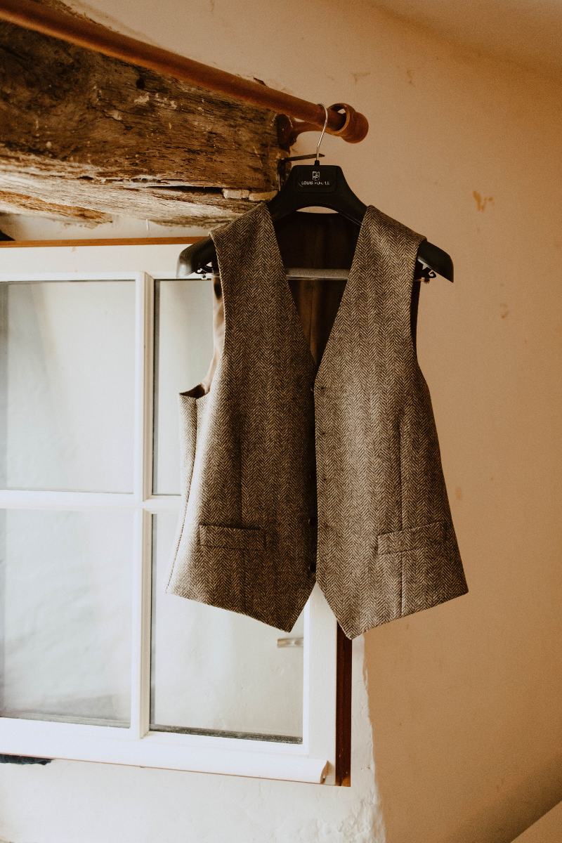 gilet tweed mariage