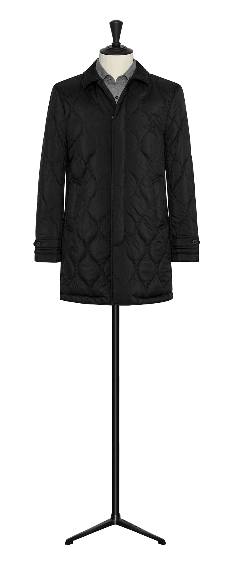 manteau matelassé sur mesure noir