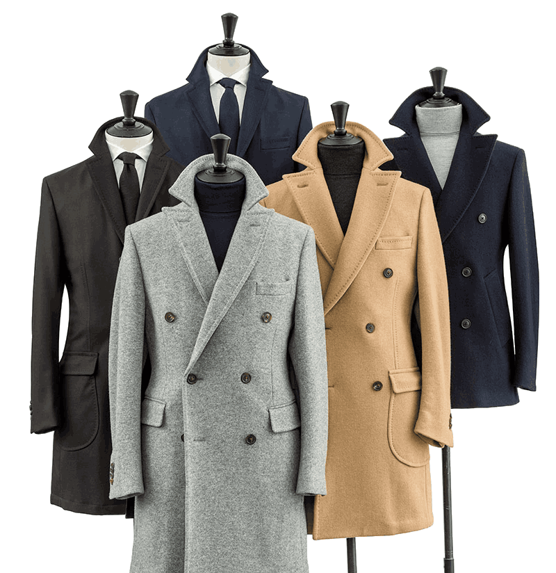 types de manteaux sur mesure pardessus