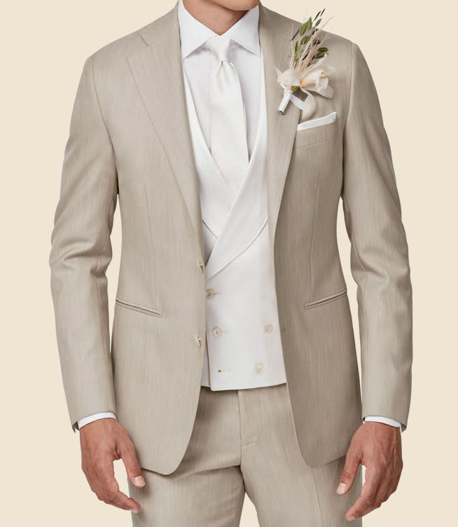 trois pièces beige cérémonie