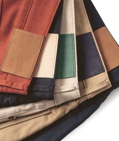 chinos sur mesure détails